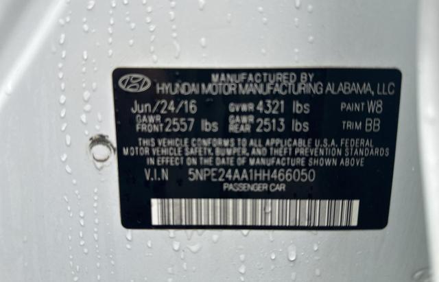 5NPE24AA1HH466050 | 2017 HYUNDAI SONATA ECO