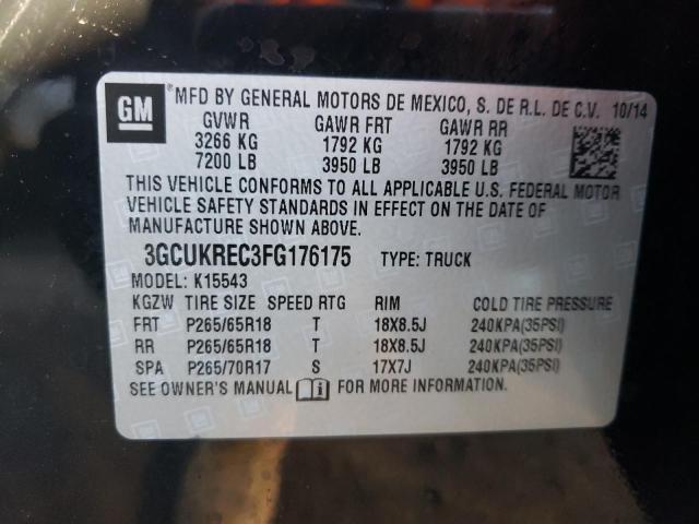 3GCUKREC3FG176175 | 2015 CHEVROLET SILVERADO