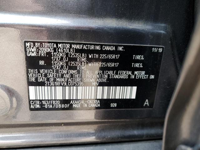 2T3G1RFV9LC075395 | 2020 TOYOTA RAV4 LE