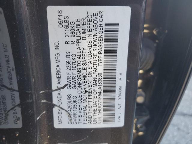 1HGCV1F54JA183830 | 2018 HONDA ACCORD EXL