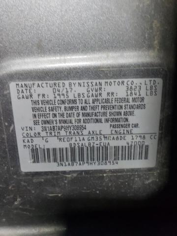2017 NISSAN SENTRA S - 3N1AB7AP9HY308954