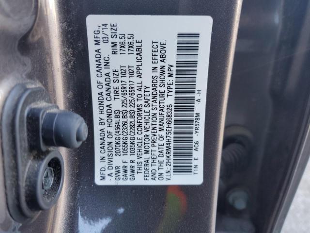 2HKRM4H75EH668326 | 2014 HONDA CR-V EXL