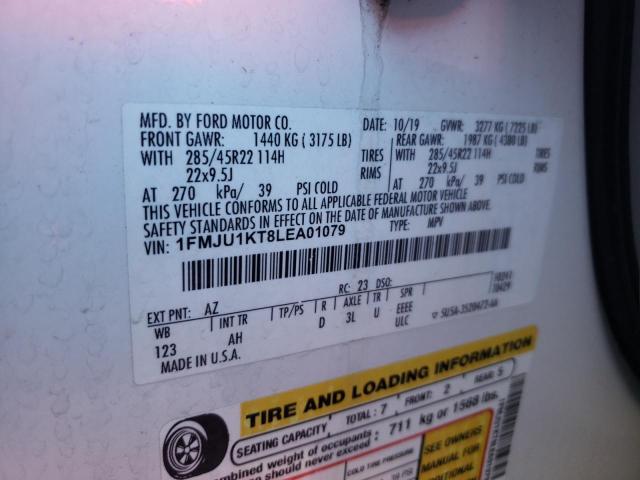 1FMJU1KT8LEA01079 2020 Ford Expedition Limited 1FMJU1KT8LEA01079 2020 Ford Expedition Limited