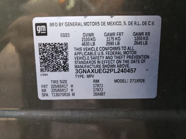 3GNAXUEG2PL240457 | 2023 CHEVROLET EQUINOX LT