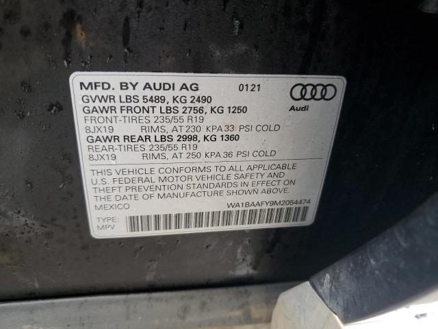 WA1BAAFY9M2054474 2021 AUDI Q5, photo no. 13