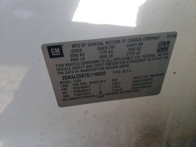 2016 CHEVROLET EQUINOX LT - 2GNALCEK7G1146893