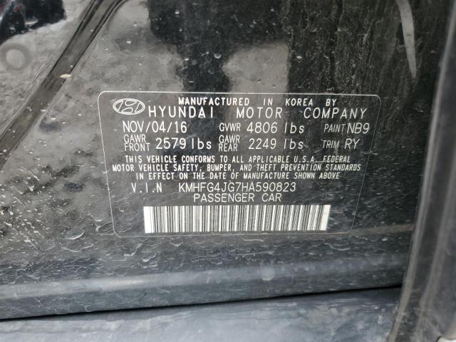 KMHFG4JG7HA590823 | 2017 HYUNDAI AZERA