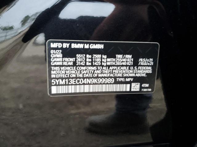 2022 BMW X3 M 5YM13EC04N9K99989