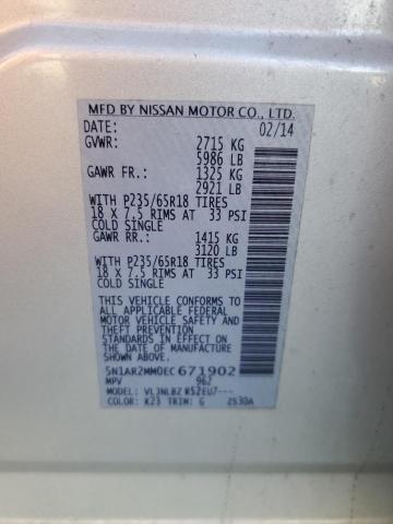 5N1AR2MM0EC671902 | 2014 NISSAN PATHFINDER