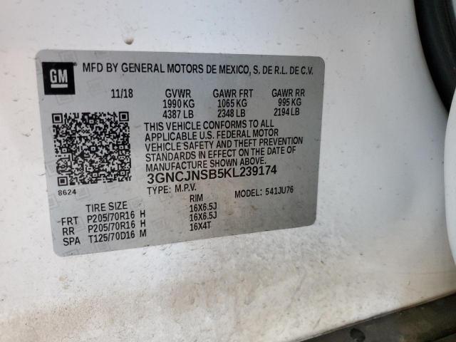 3GNCJNSB5KL239174 | 2019 CHEVROLET TRAX LS