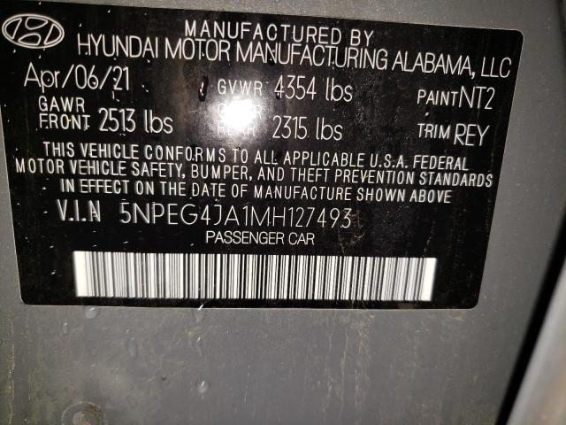 5NPEG4JA1MH127493 | 2021 HYUNDAI SONATA SE