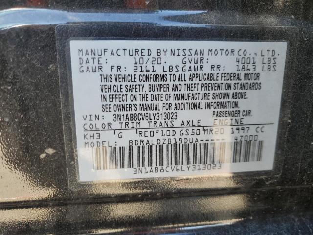 3N1AB8CV6LY313023 | 2020 NISSAN SENTRA SV