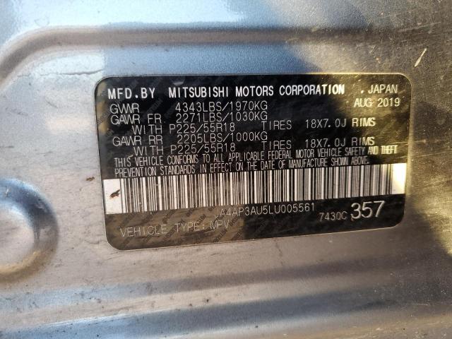 JA4AP3AU5LU005561 | 2020 MITSUBISHI OUTLANDER