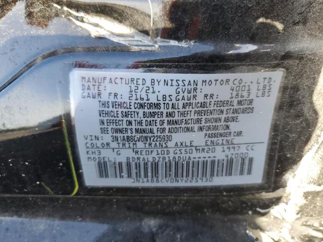 3N1AB8CV0NY225930 | 2022 NISSAN SENTRA SV