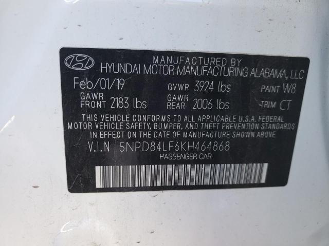 5NPD84LF6KH464868 | 2019 HYUNDAI ELANTRA SE