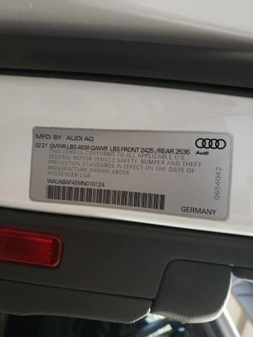 WAUABAF45MN010125 Audi A4 PREMIUM 12