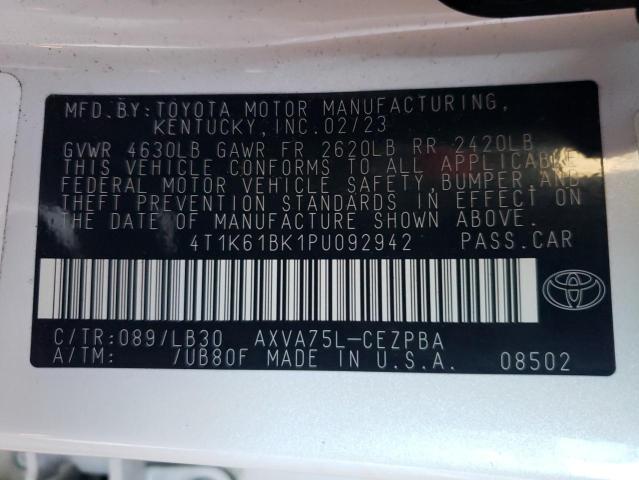 4T1K61BK1PU092942 | 2023 TOYOTA CAMRY XSE