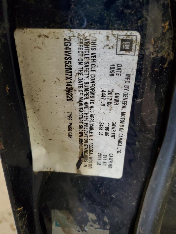 2g4ws52m7x1434220 2G4WS52M7X1434220 1999 Buick Century Custom