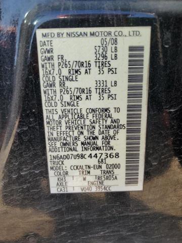 1N6AD07U98C447368 2008 Nissan Frontier Crew Cab Le