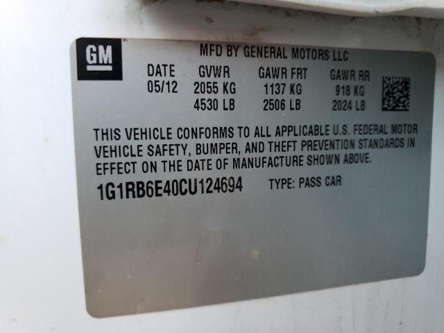 1G1RB6E40CU124694 | 2012 Chevrolet volt