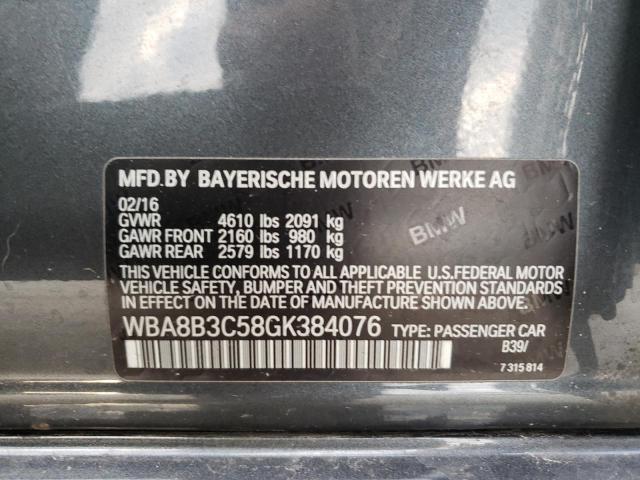 WBA8B3C58GK384076 | 2016 BMW 340 I