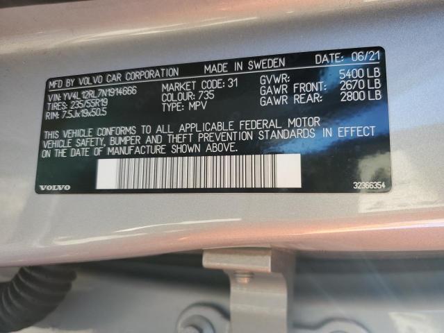 2022 VOLVO XC60 B5 IN - YV4L12RL7N1914666