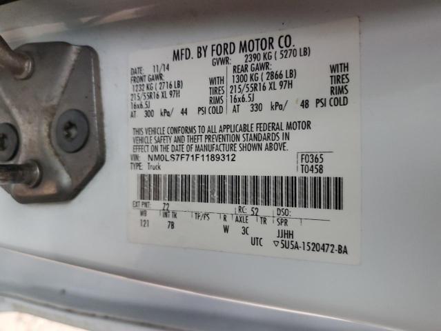 NM0LS7F71F1189312 | 2015 FORD TRANSIT CO