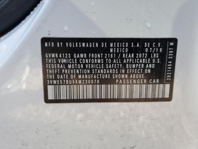 2019 VOLKSWAGEN JETTA SEL 3VWE57BU5KM230078