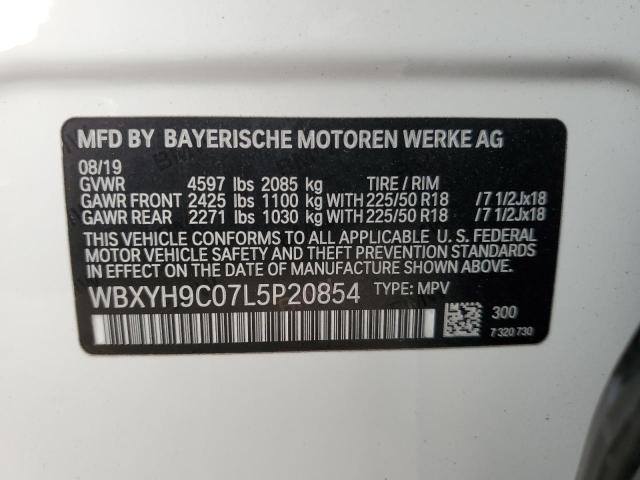 VIN WBXYH9C07L5P20854 2020 BMW X2, Sdrive28I no.13