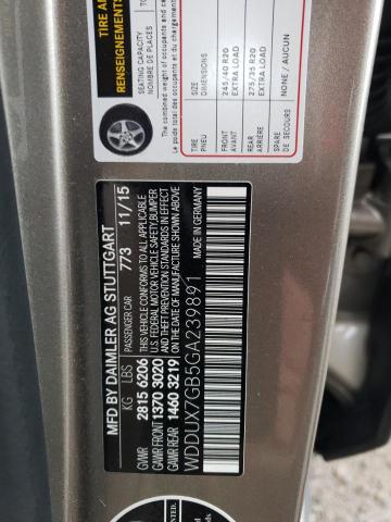 2016 MERCEDES-BENZ S MERCEDES - WDDUX7GB5GA239891