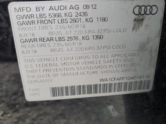 VIN WA1CFAFP1DA018118 2013 Audi Q5, Premium no.12