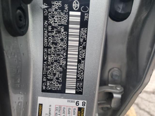 JTNB11HK1J3045073 | 2018 TOYOTA CAMRY L