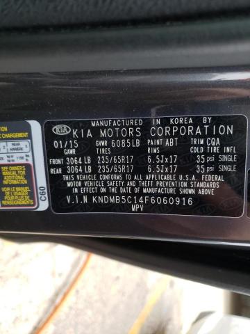 KNDMB5C14F6060916 | 2015 KIA SEDONA LX