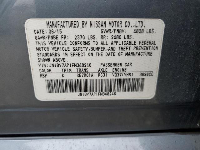 2015 INFINITI Q50 BASE - JN1BV7AP1FM348246