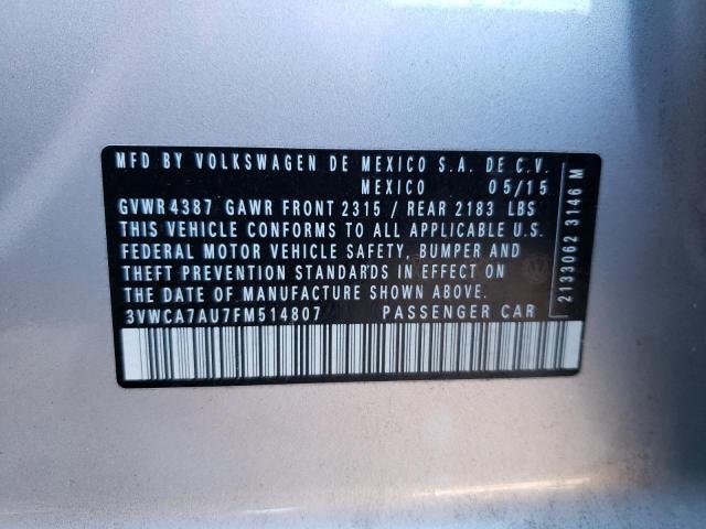 2015 VOLKSWAGEN GOLF SPORT - 3VWCA7AU7FM514807