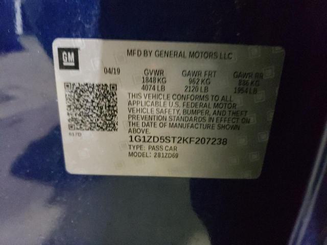 2019 CHEVROLET MALIBU LT - 1G1ZD5ST2KF207238