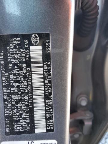2019 TOYOTA CAMRY L - 4T1B11HK9KU197713