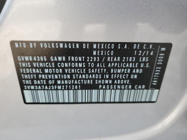 3VW3A7AJ3FM271261 | 2015 VOLKSWAGEN JETTA TDI