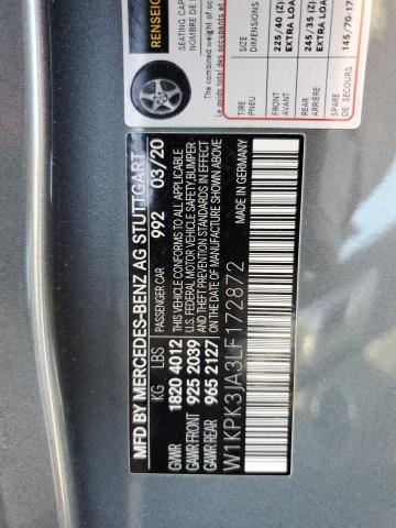 2020 MERCEDES-BENZ SLC 300 - W1KPK3JA3LF172872
