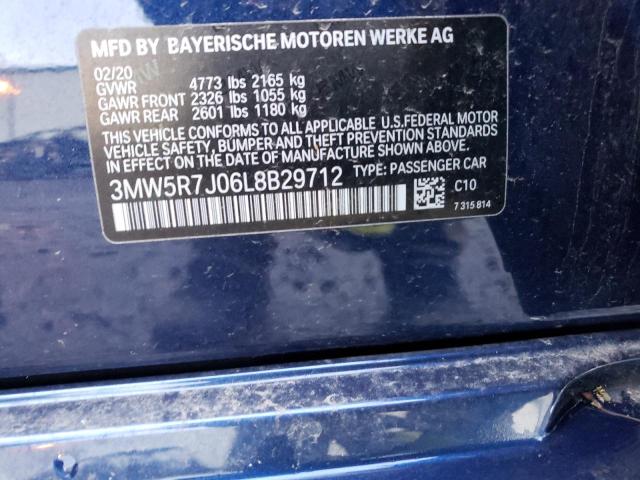 2020 BMW 330XI 3MW5R7J06L8B29712