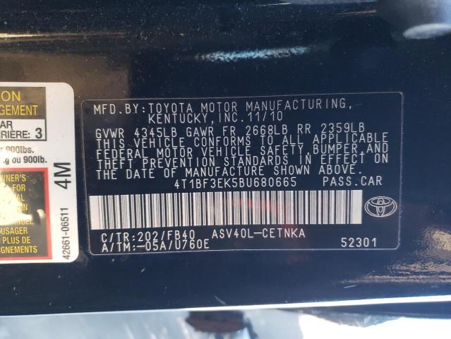 4T1BF3EK5BU680665 | 2011 Toyota camry base