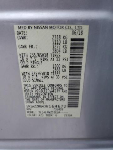 5N1AZ2MG4JN164672 | 2018 Nissan murano s