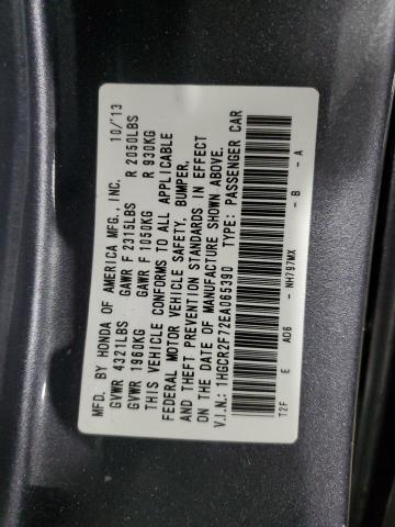 1HGCR2F72EA065390 | 2014 HONDA ACCORD EX