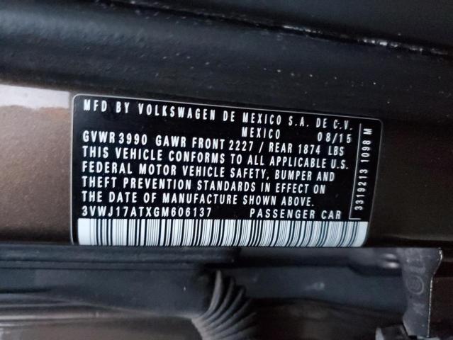 2016 VOLKSWAGEN BEETLE SE - 3VWJ17ATXGM606137