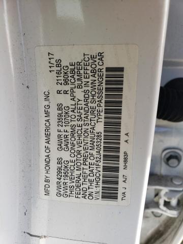 1HGCV1F52JA053285 | 2018 HONDA ACCORD EXL