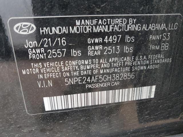 5NPE24AF5GH382856 | 2016 HYUNDAI SONATA SE