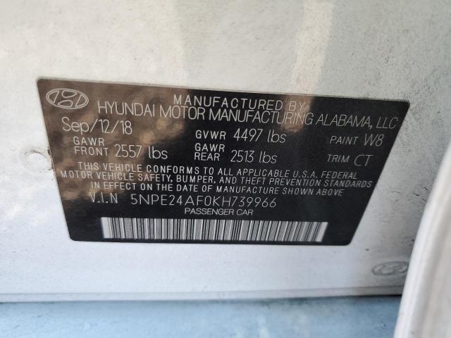 5NPE24AF0KH739966 | 2019 HYUNDAI SONATA SE