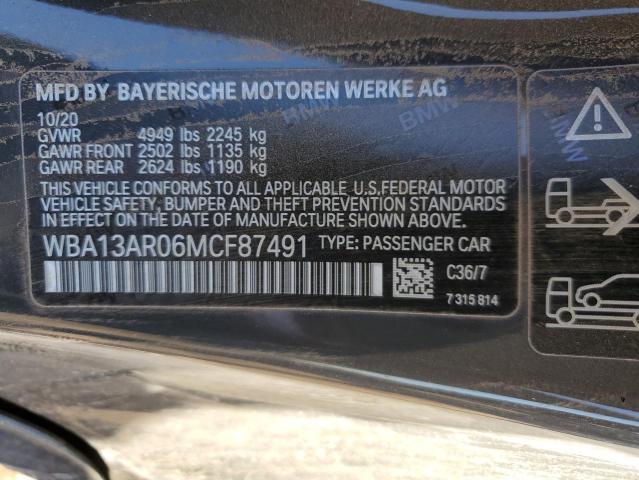 2021 BMW M440XI WBA13AR06MCF87491