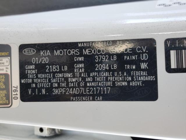 3KPF24AD7LE217117 | 2020 KIA FORTE FE