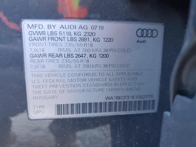 VIN WA1BECF31K1082079 2019 AUDI Q3 no.14